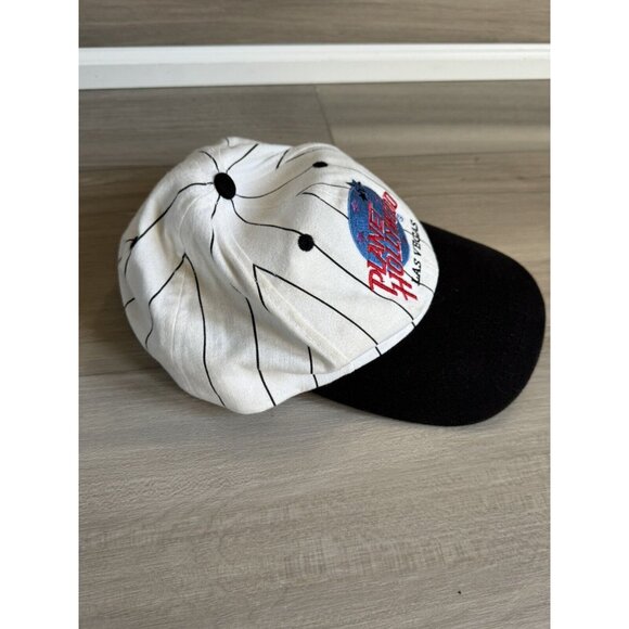 Vintage 90s Planet Hollywood Las Vegas Casino Promo Pinstripe Snapback‎ Hat - Picture 4 of 8